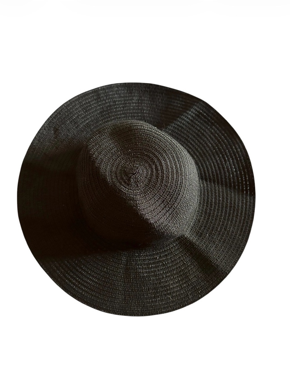 Reclaimed Vintage Black Wide-Brim Straw Sun Hat - Picture 2 of 7